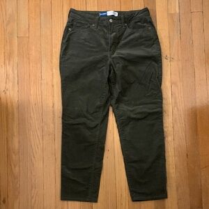 Old Navy Olive OG Straight Corduroy Pants Secret Smooth Pockets